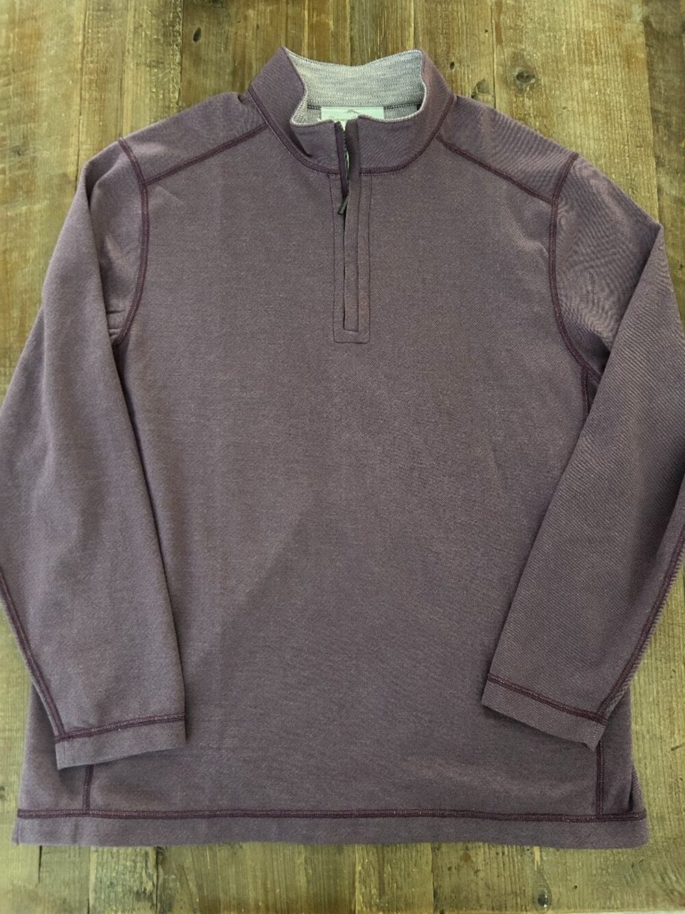 Tommy Bahama Mens Switch it Up Half Zip Reversible Sweater in Matte Plum XL NWT